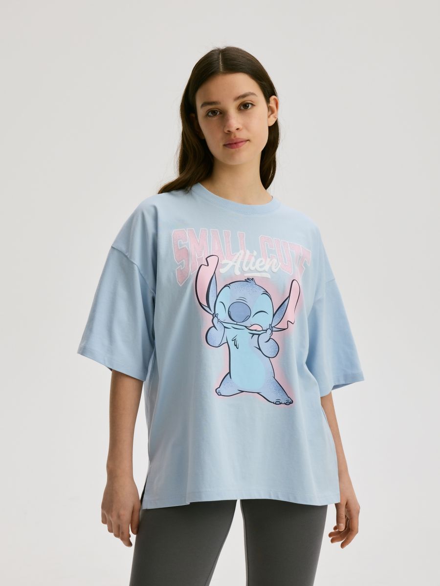 GIRLS` T-SHIRT - bleděmodrá - RESERVED