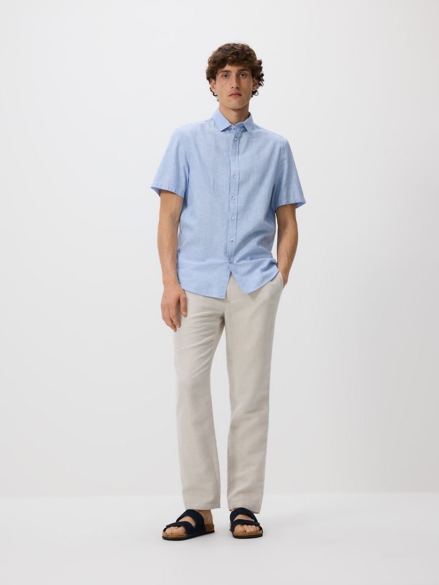 Linasegust chino regular püksid - beež - RESERVED - 4