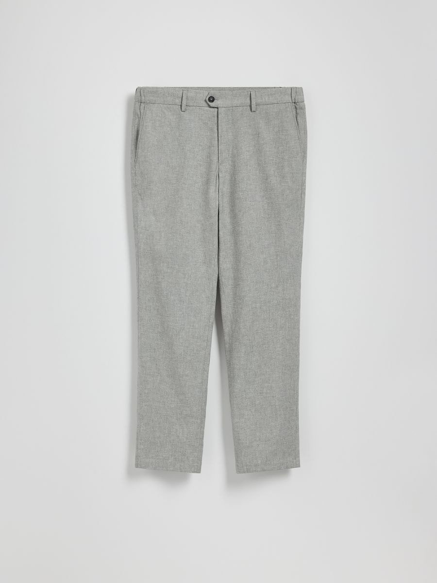 Chino regular pantalone s mešavinom lana - maslina - RESERVED - 5