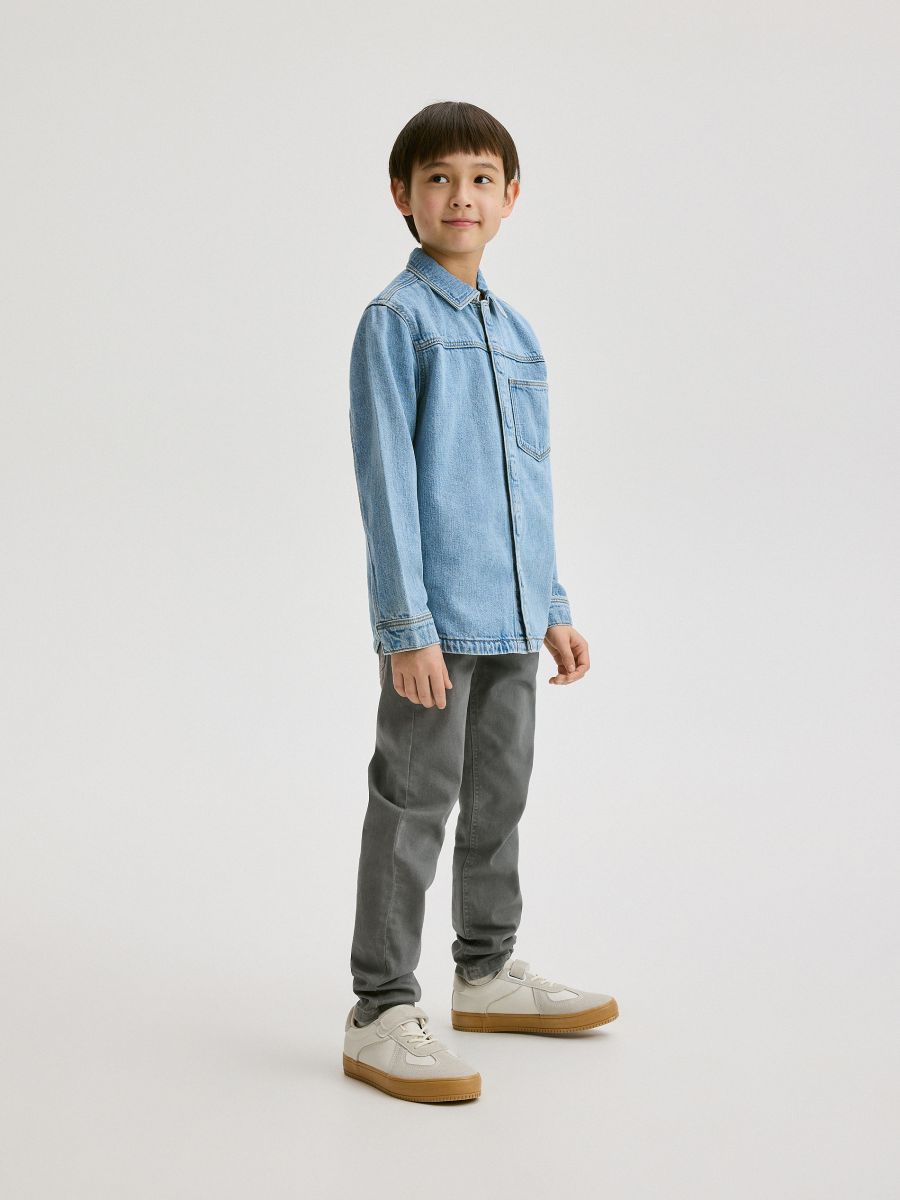 Elastic regular trousers - light grey - RESERVED - 4