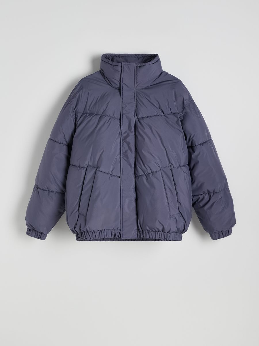 Quilted jacket with stand up collar - violet - RESERVED - 5