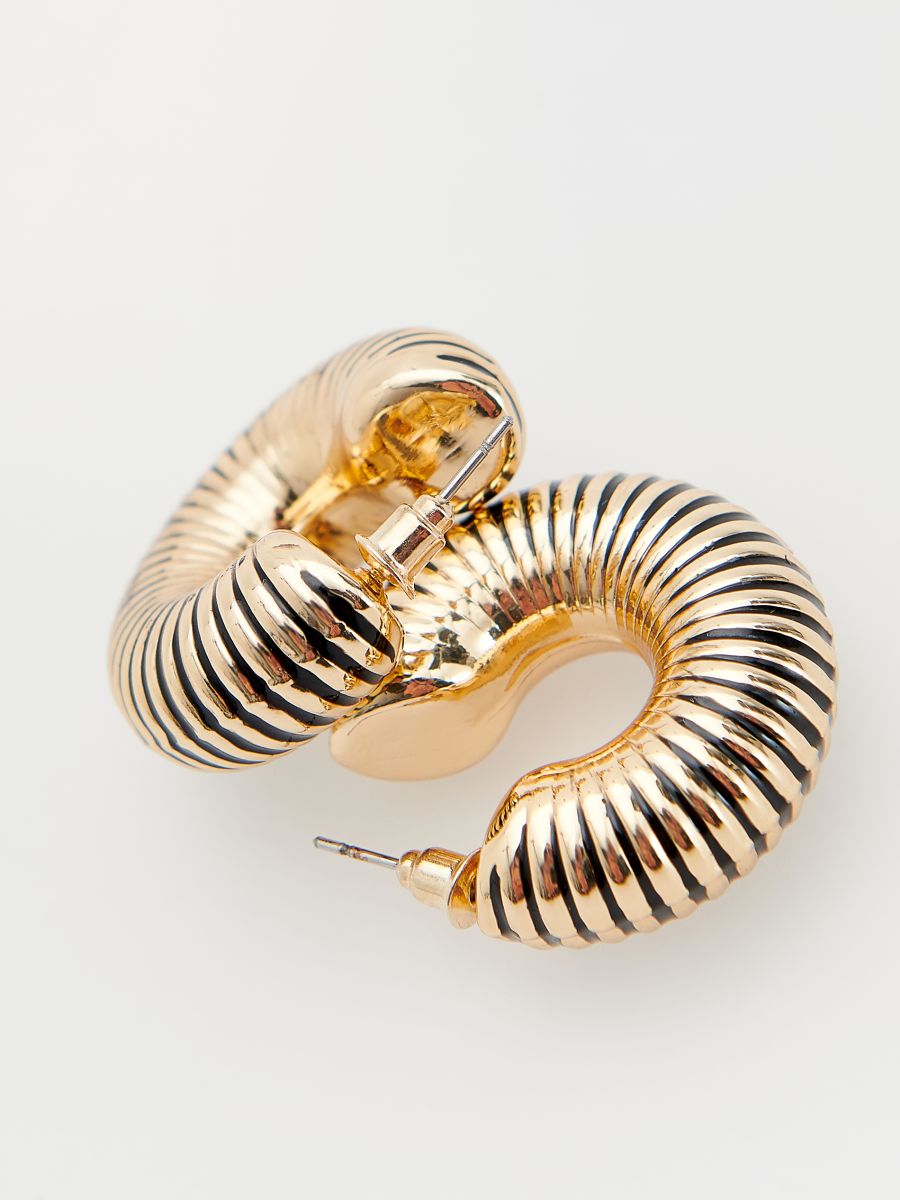 Circular drop earrings - golden - RESERVED - 3