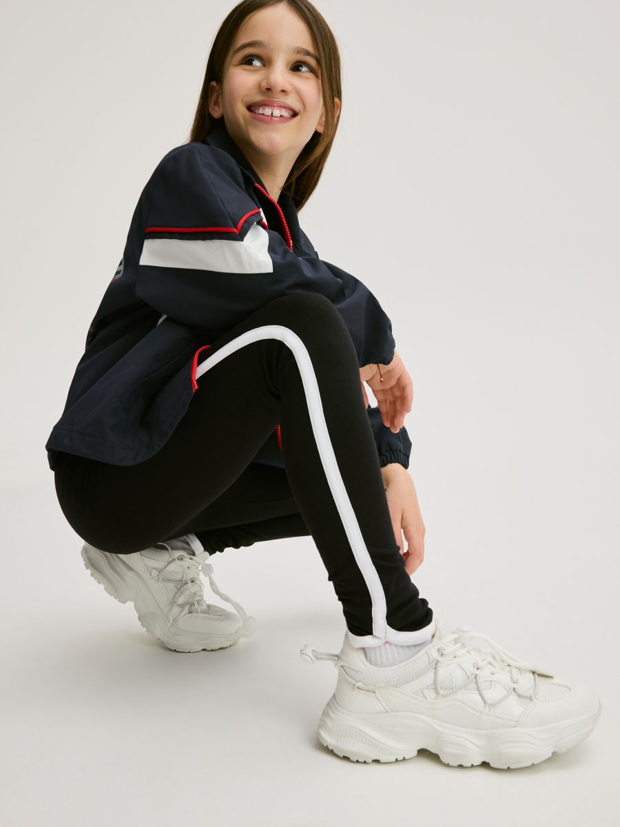 Leggings with side stripe - black - RESERVED - 2