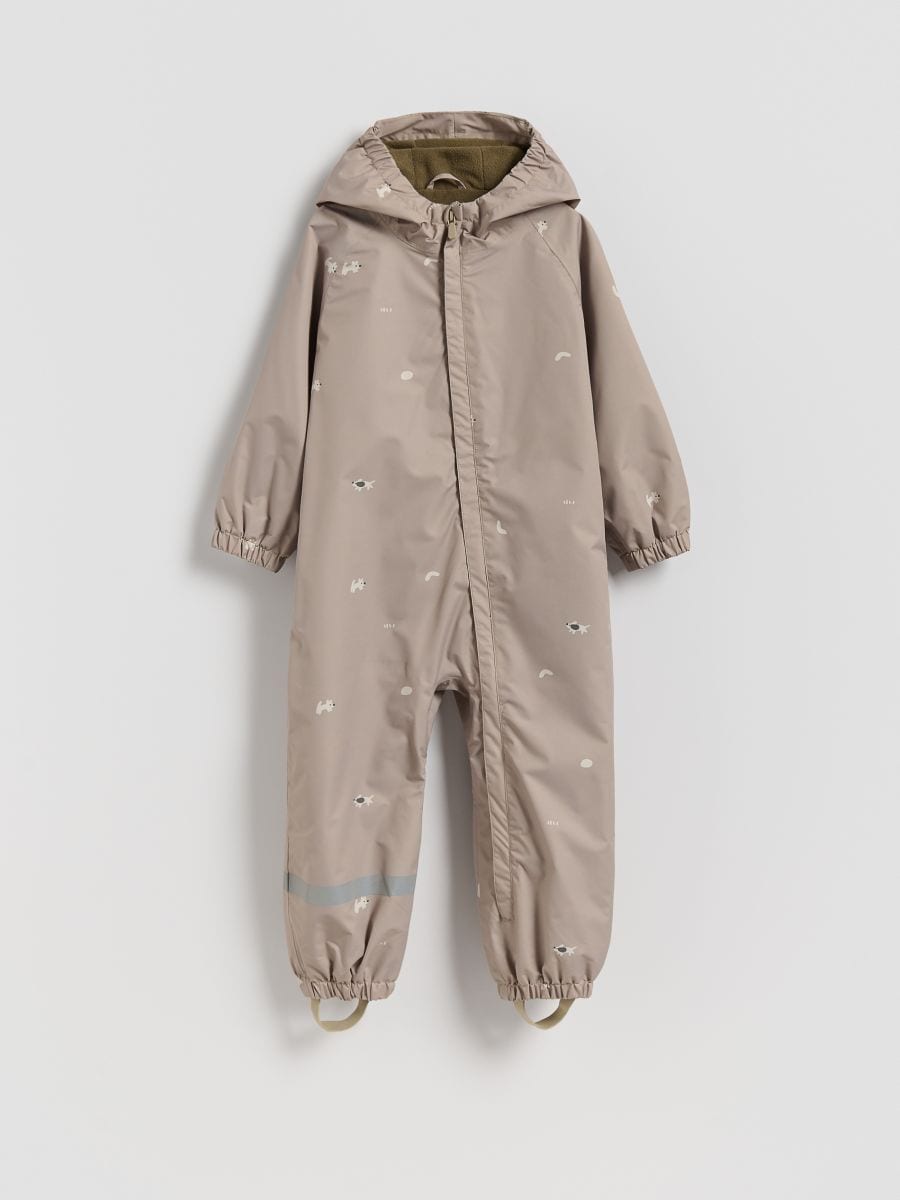 Hooded onesie - beige - RESERVED