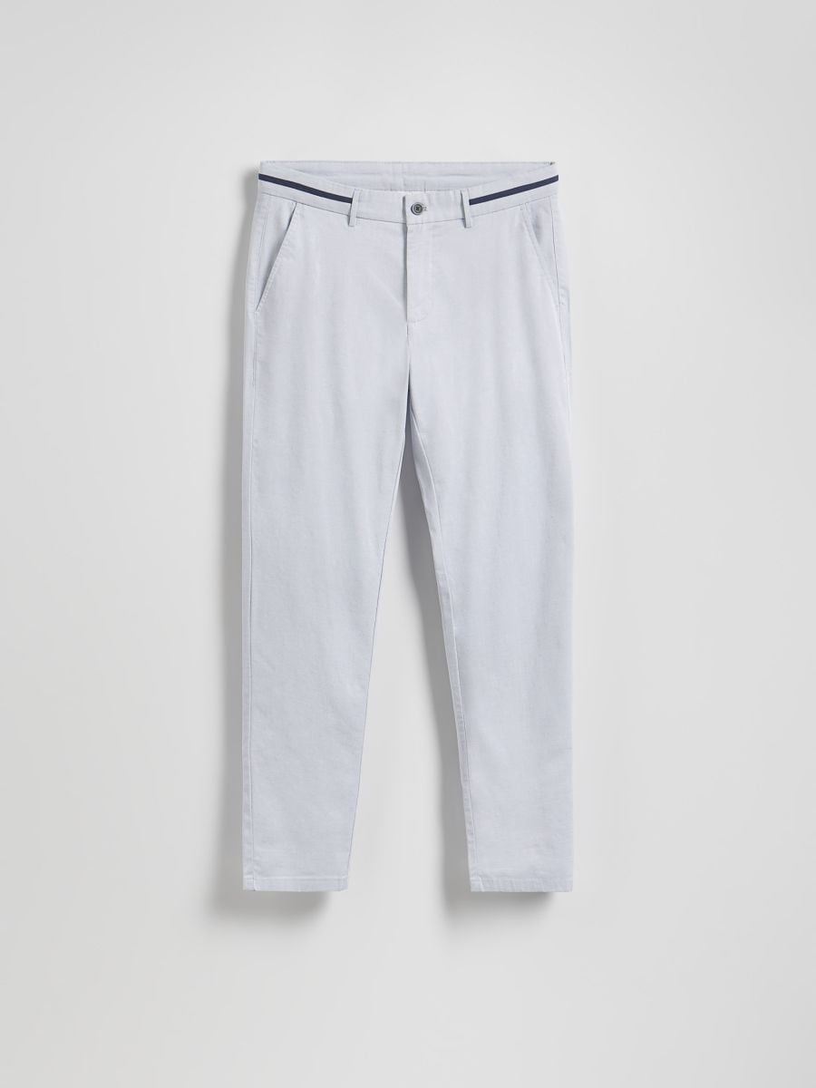 Chino slim fit nadrág - halványkék - RESERVED