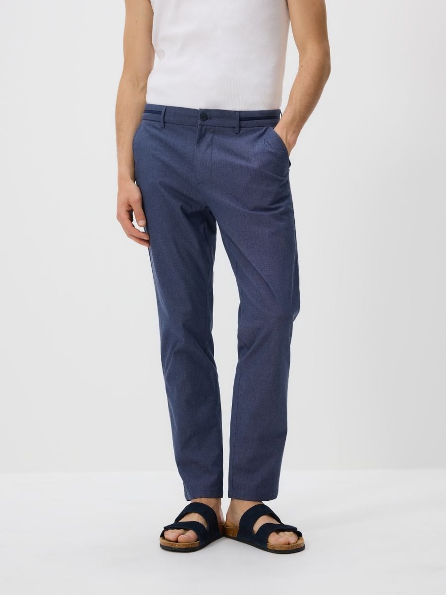 Chino slim fit nadrág - tengerészkék - RESERVED