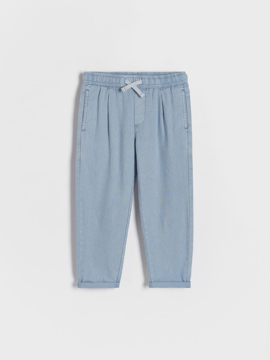 BOYS` TROUSERS - pale blue - RESERVED