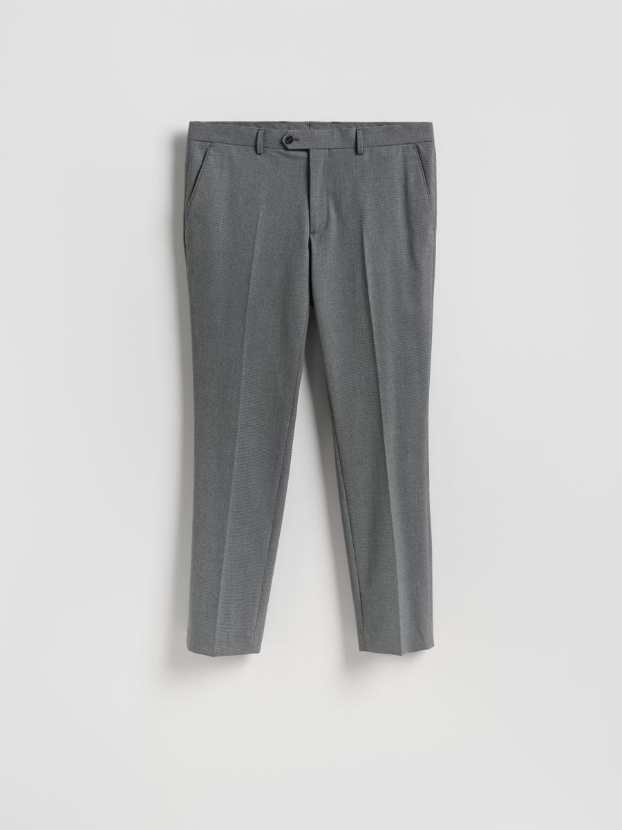 Slim fit suit trousers - dark grey - RESERVED