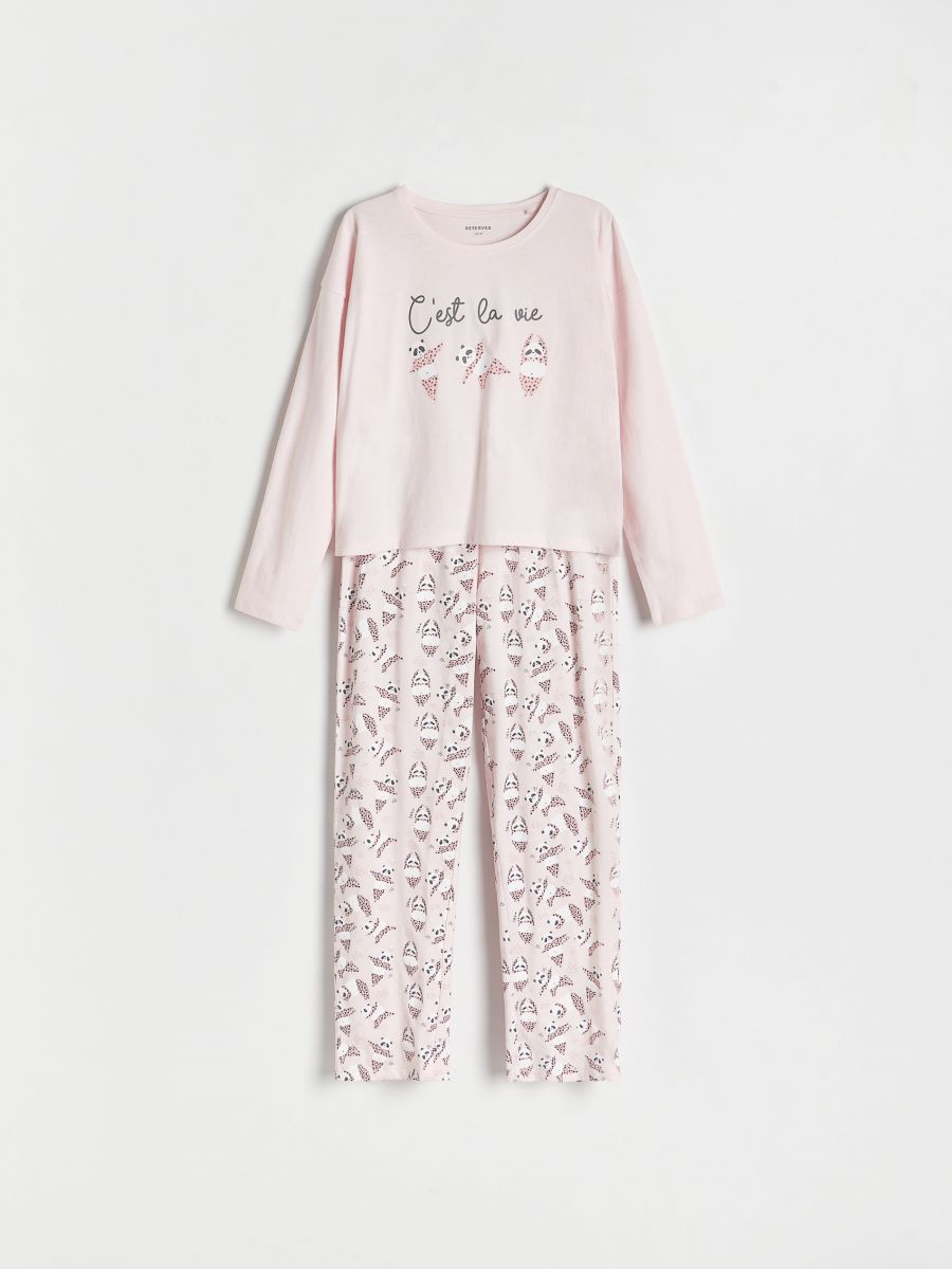 Komplet dvodelne pidžame - pastelno pink  - RESERVED