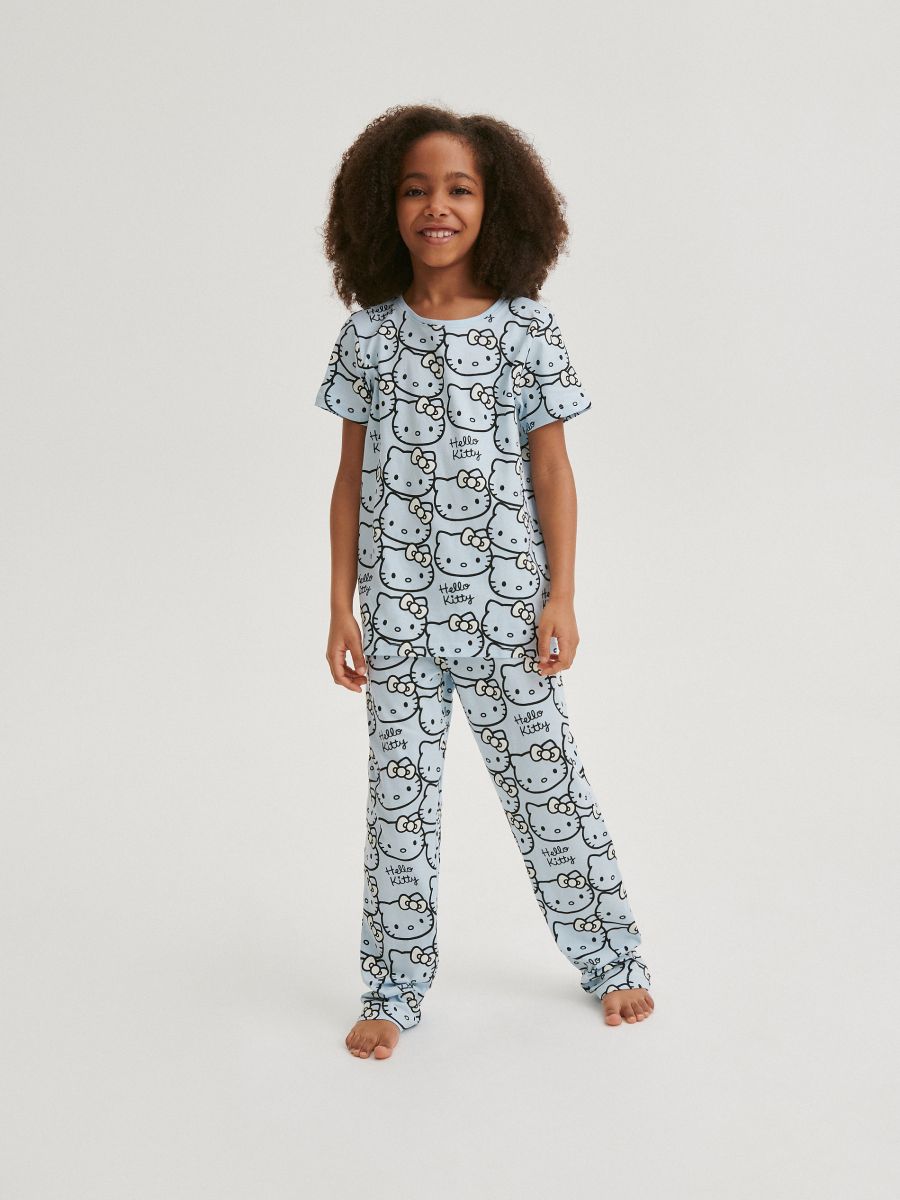 Pijama Hello Kitty, pentru fetițe (bebeluși) - albastru-pal - RESERVED