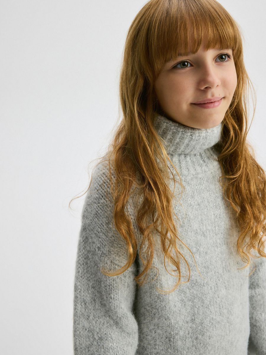 Turtleneck jumper - light grey - RESERVED - 4