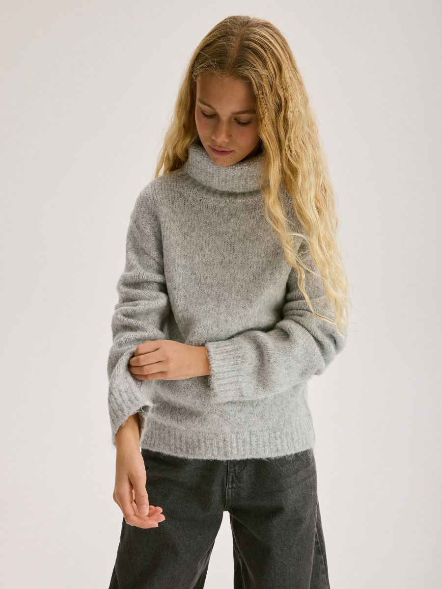 Turtleneck jumper - light grey - RESERVED - 4