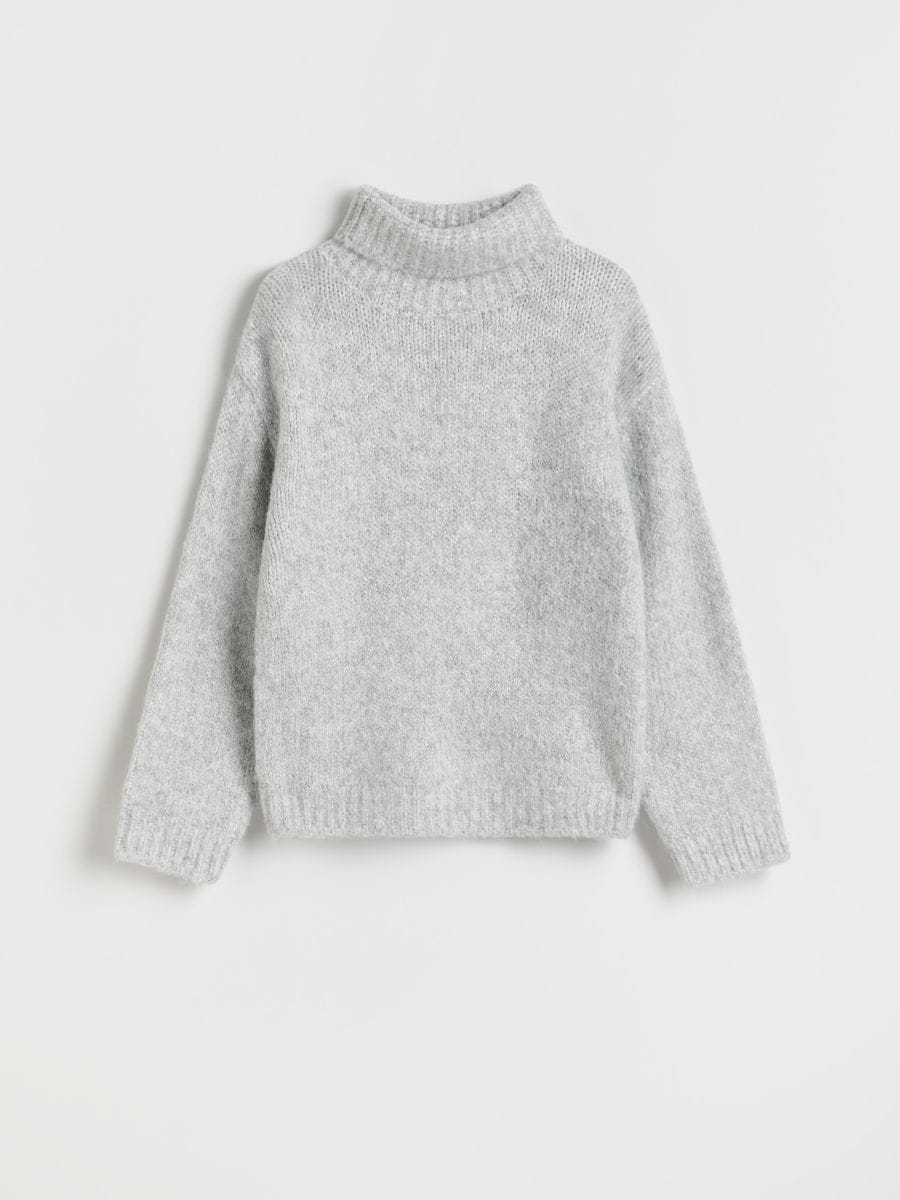 Turtleneck jumper - light grey - RESERVED - 3