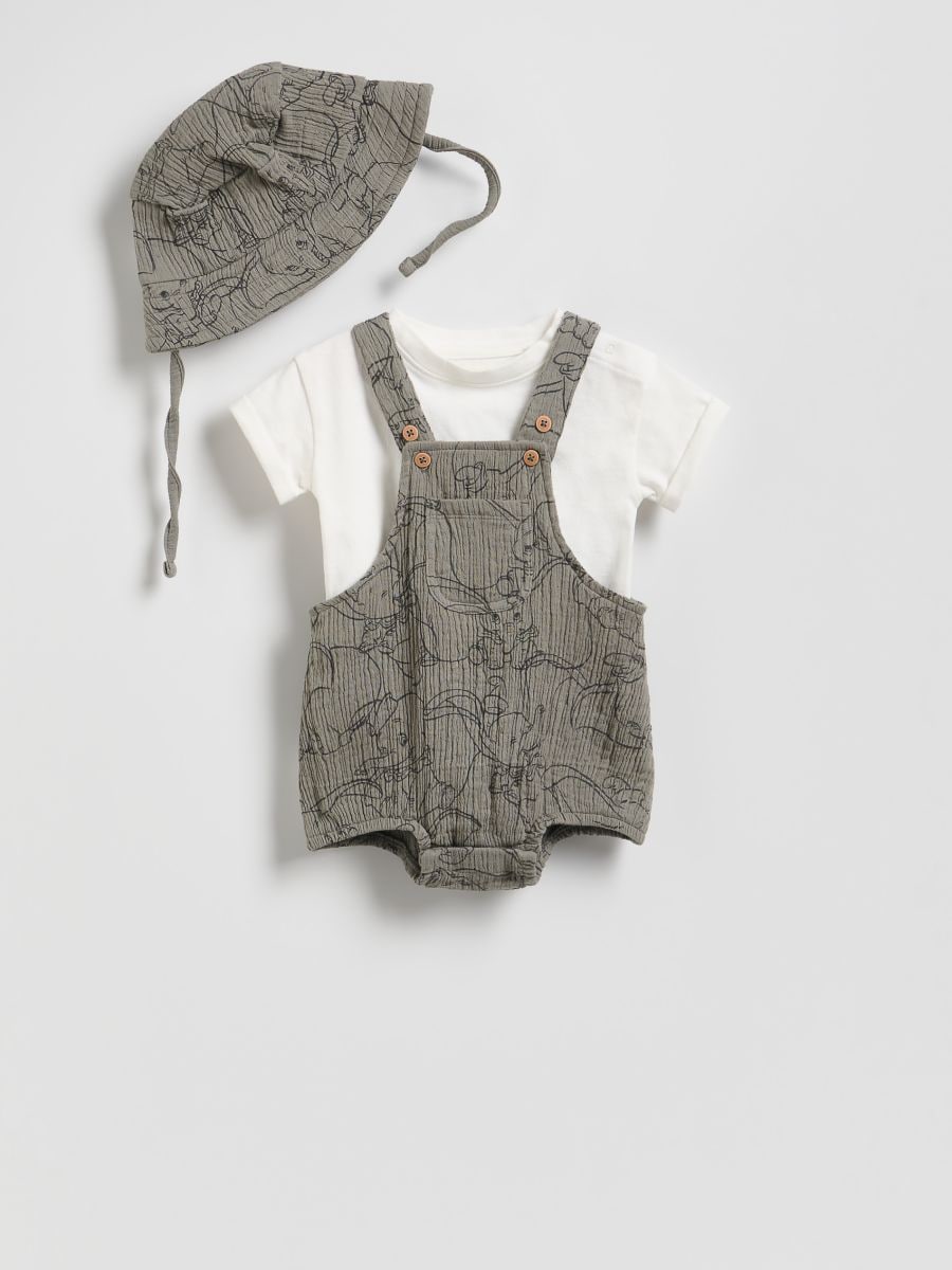 Ensemble en coton Dumbo - gris foncé - RESERVED - 2
