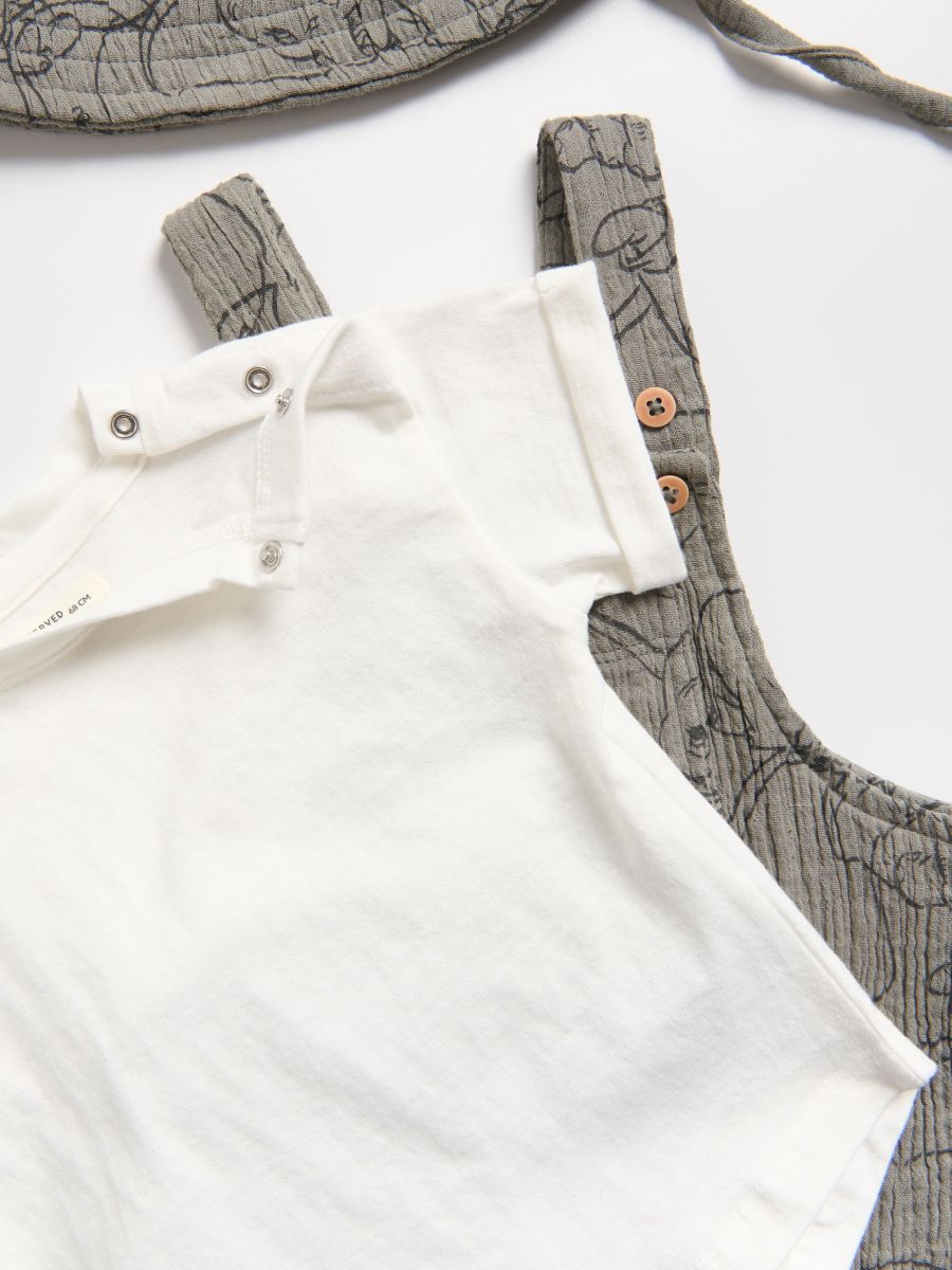 Ensemble en coton Dumbo - gris foncé - RESERVED - 3
