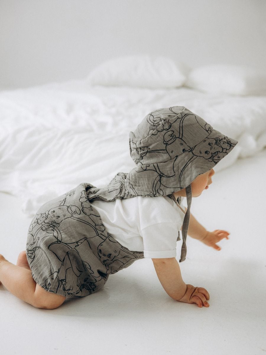 Ensemble en coton Dumbo - gris foncé - RESERVED - 4