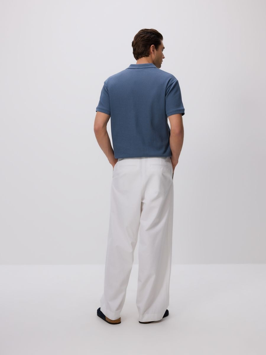 Loose trousers with linen blend - white - RESERVED - 3