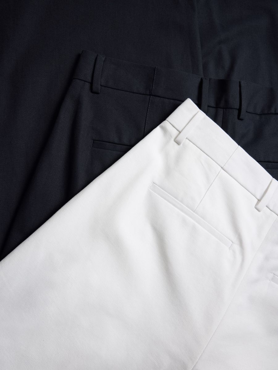 Loose trousers with linen blend - white - RESERVED - 2