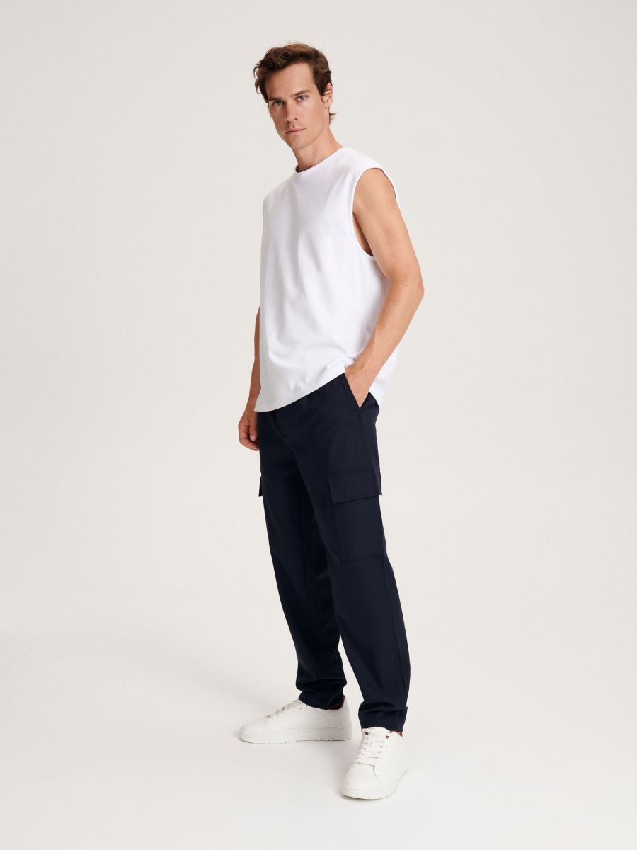 MEN`S T-SHIRT - бел - RESERVED