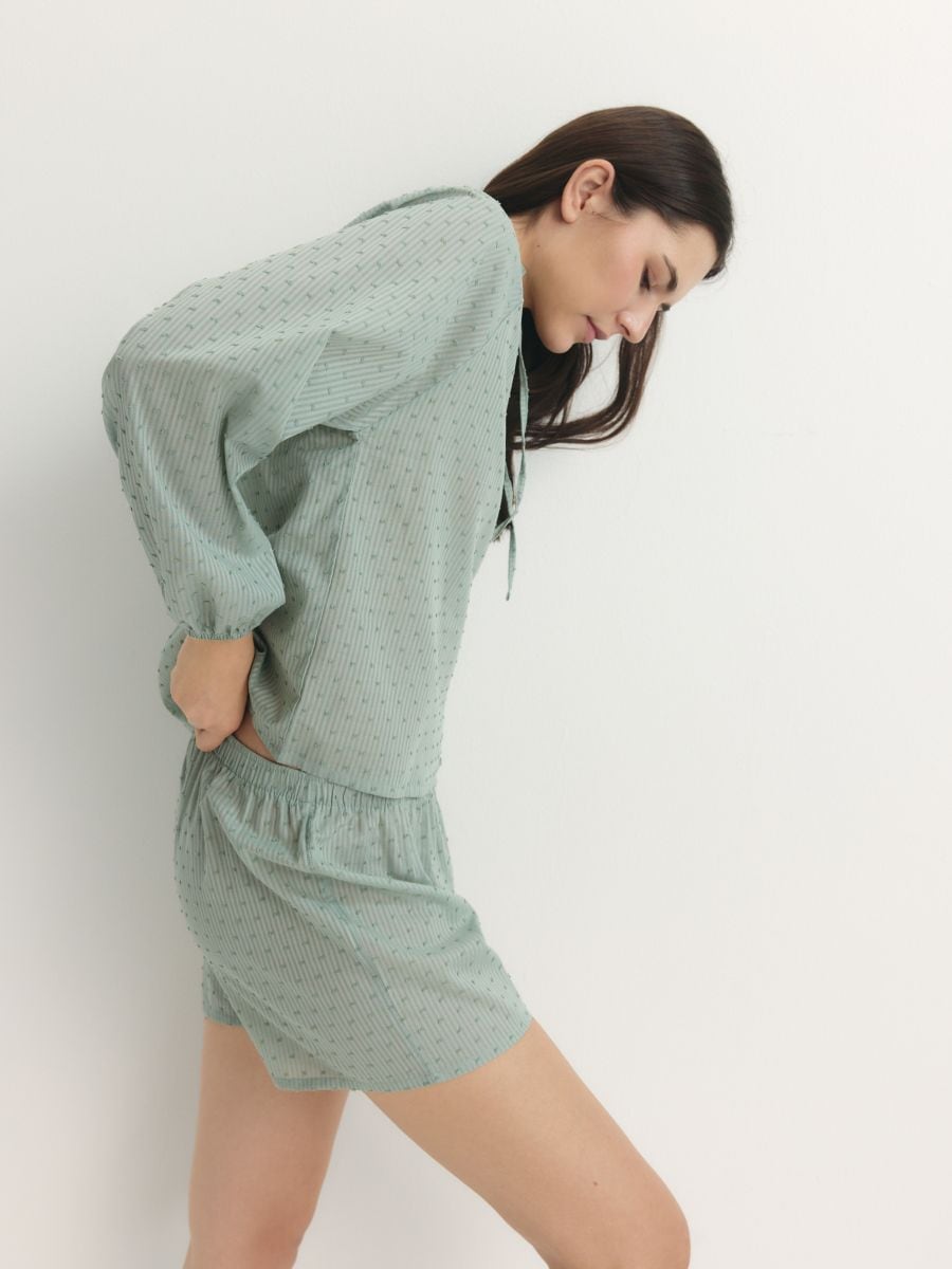 Patterned two piece pyjama set - mint green - RESERVED - 4