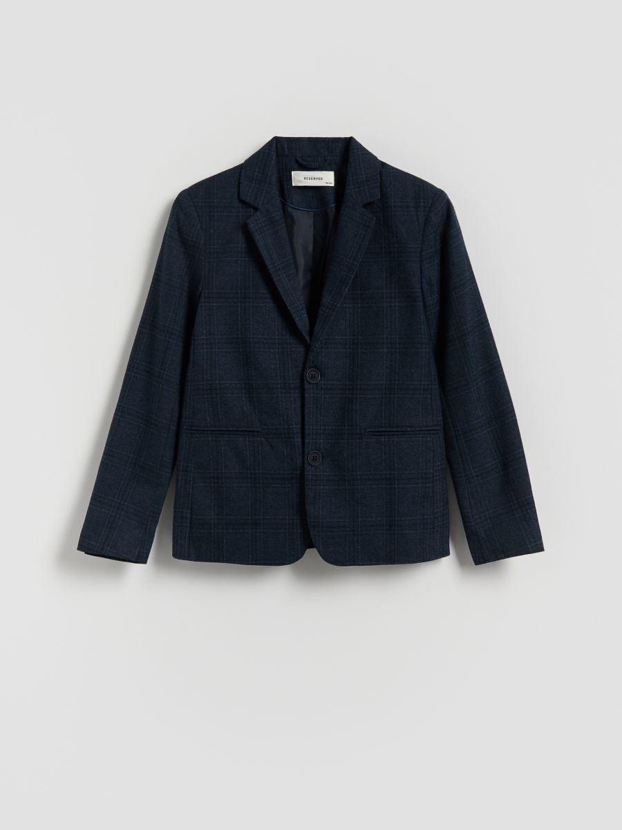 Viscose blend blazer - navy - RESERVED
