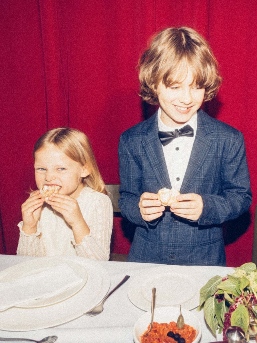 Blazer aus Viskosemischung - marineblau  - RESERVED