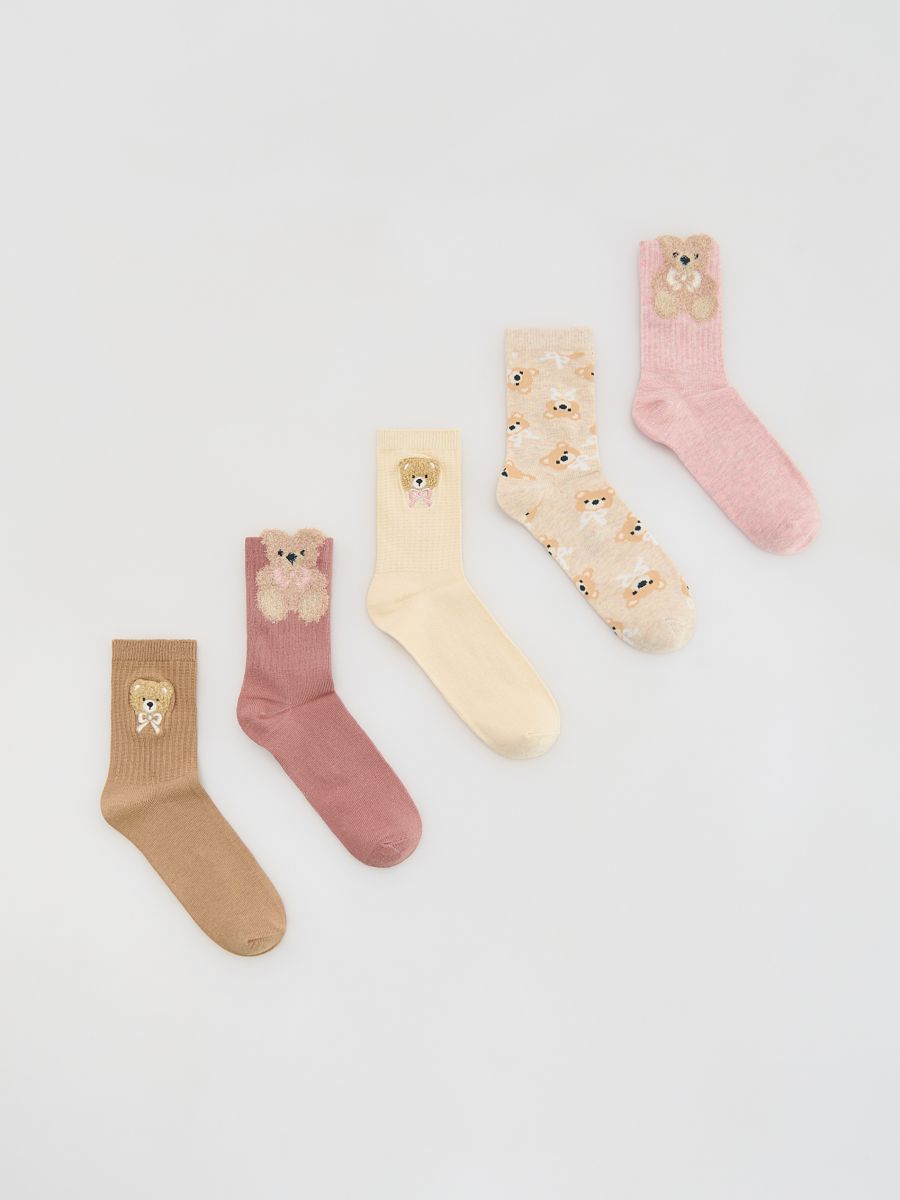 GIRLS` SOCKS MULTI - mauve - RESERVED