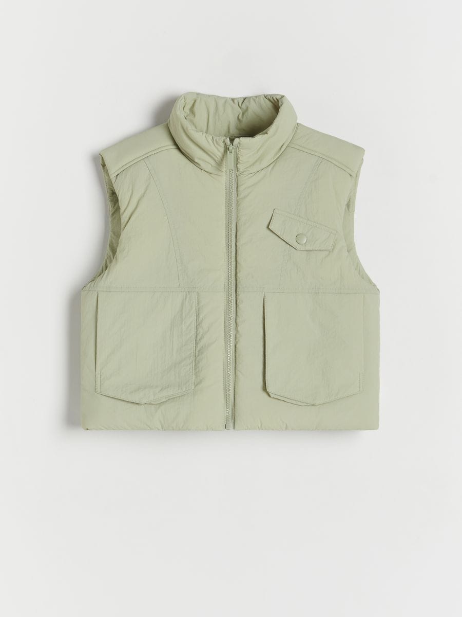 Insulated vest - pale green - RESERVED