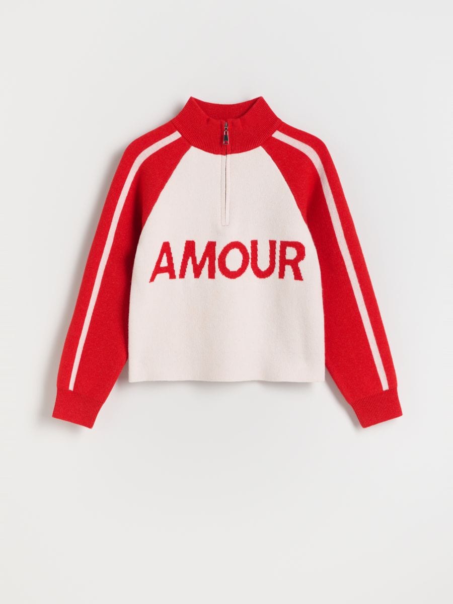 Sweter z zamkiem - wielobarwny - RESERVED