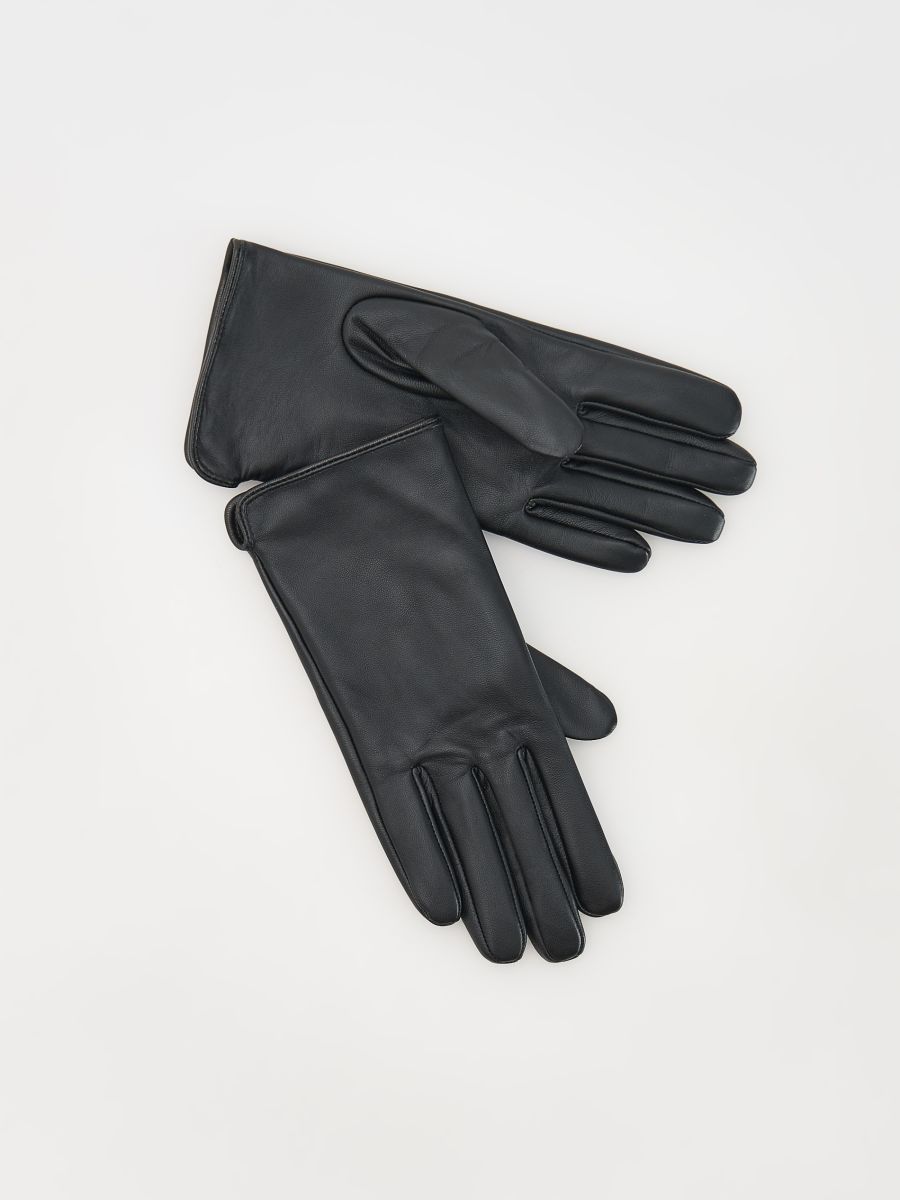 Leather gloves - black - RESERVED