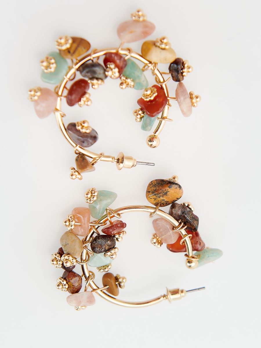 Earrings with gemstone details - multicolor - RESERVED - 3