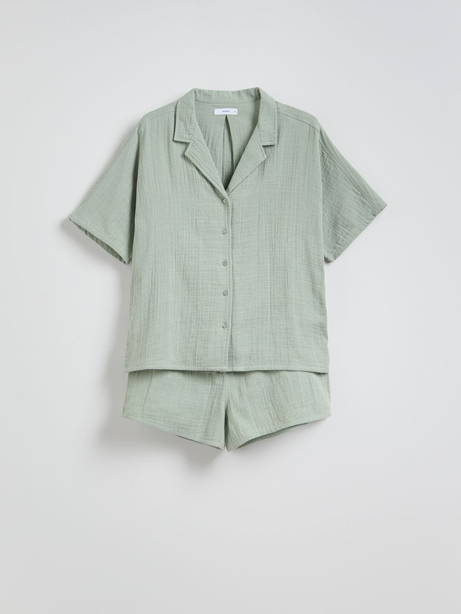 Pijama din două piese - verde-mentă - RESERVED