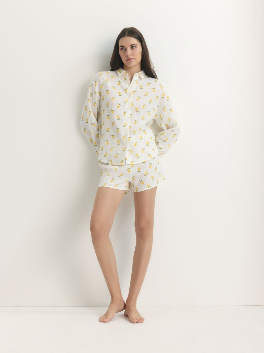Patterned two piece pyjama set - cream - RESERVED - 4