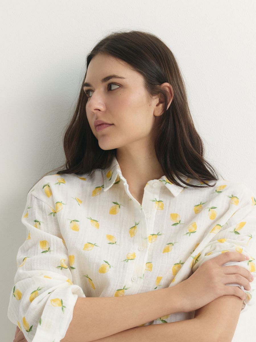 Patterned two piece pyjama set - cream - RESERVED - 2