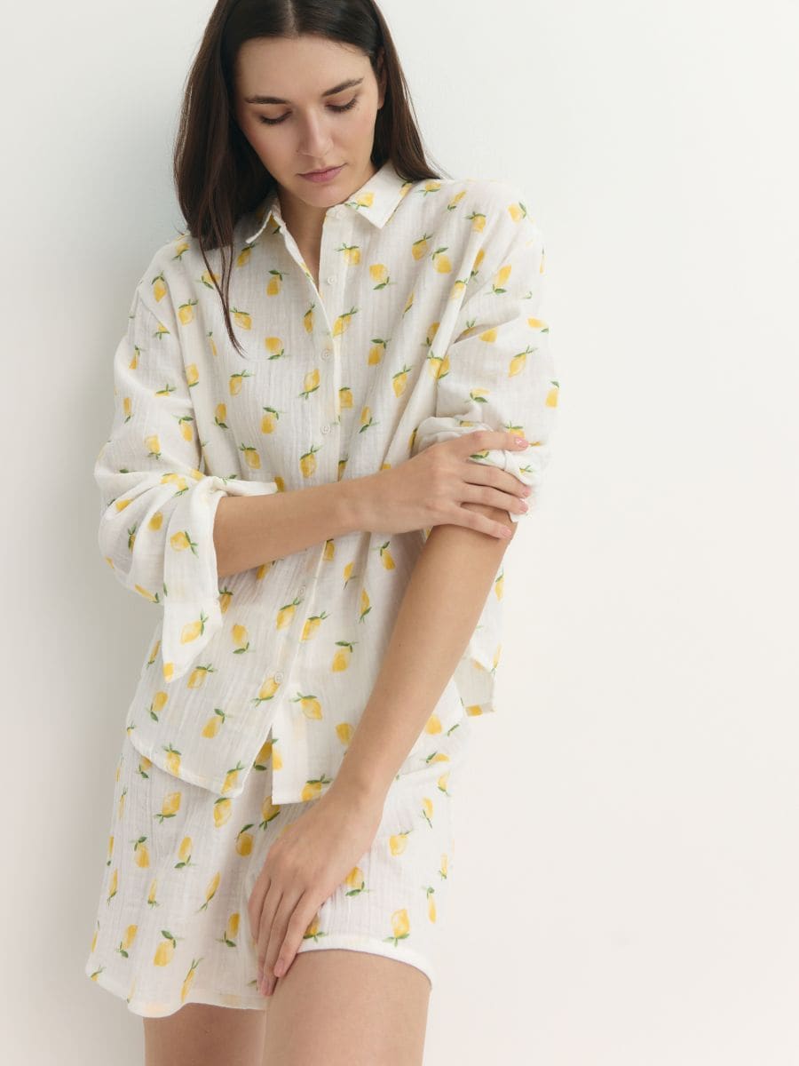 Patterned two piece pyjama set - cream - RESERVED - 3