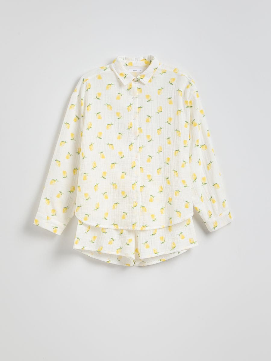 Patterned two piece pyjama set - cream - RESERVED - 5
