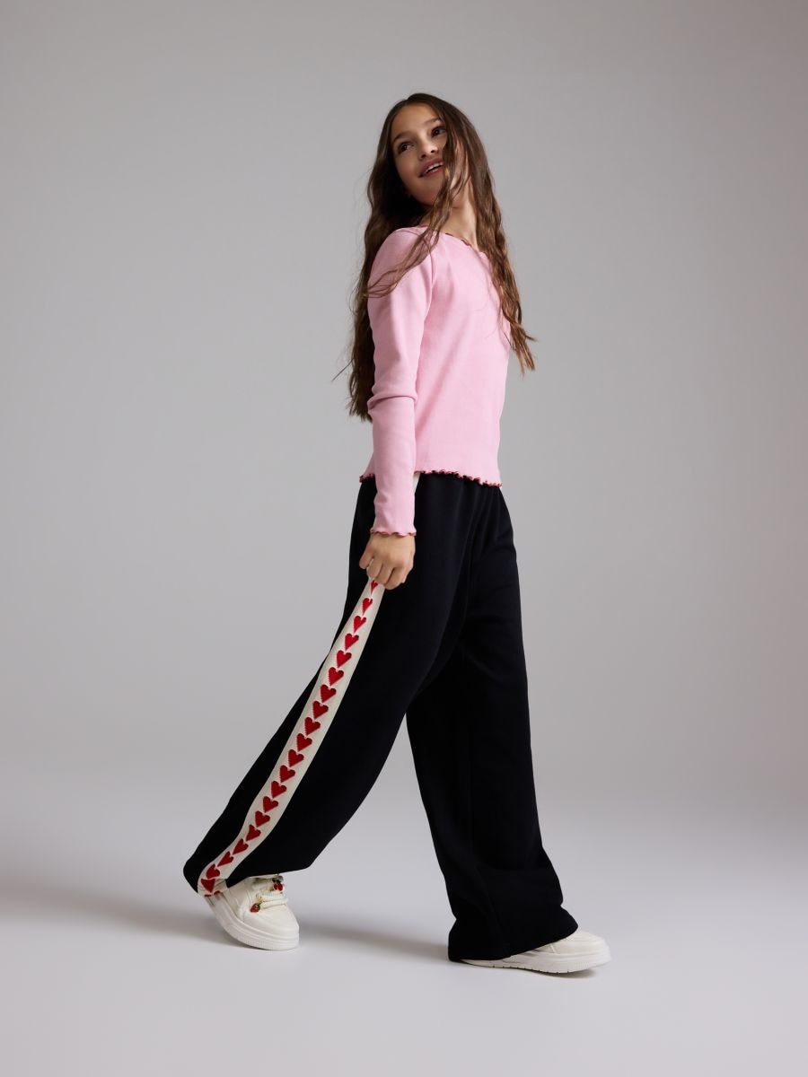 Trousers with side stripe - black - RESERVED - 4