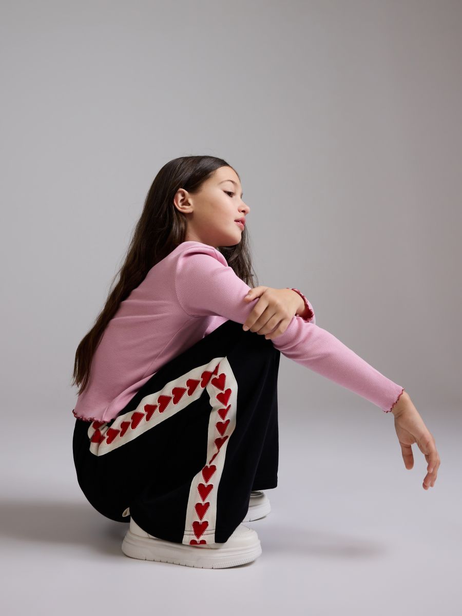 Trousers with side stripe - black - RESERVED - 3