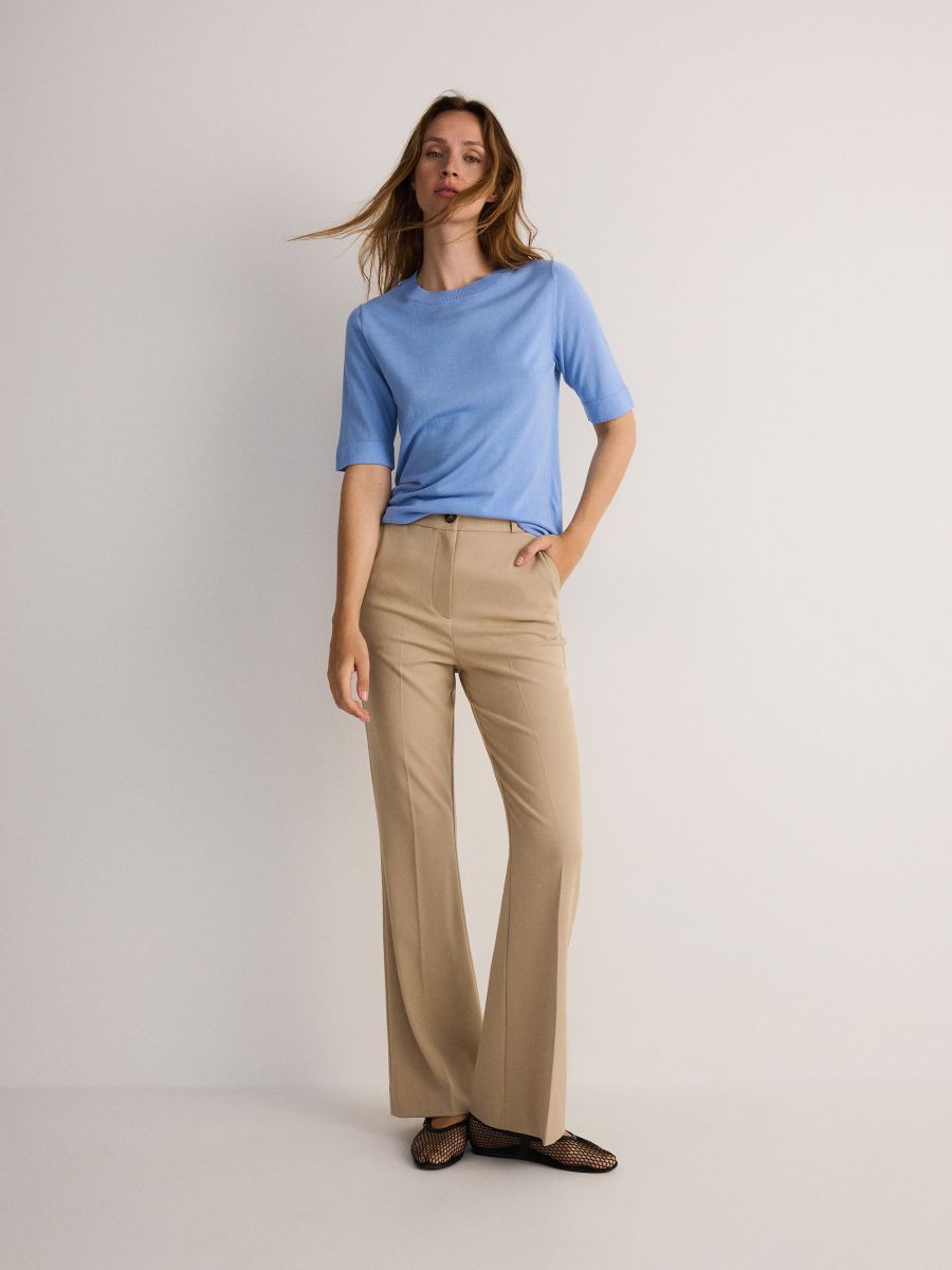 Flare trousers - beige - RESERVED - 3