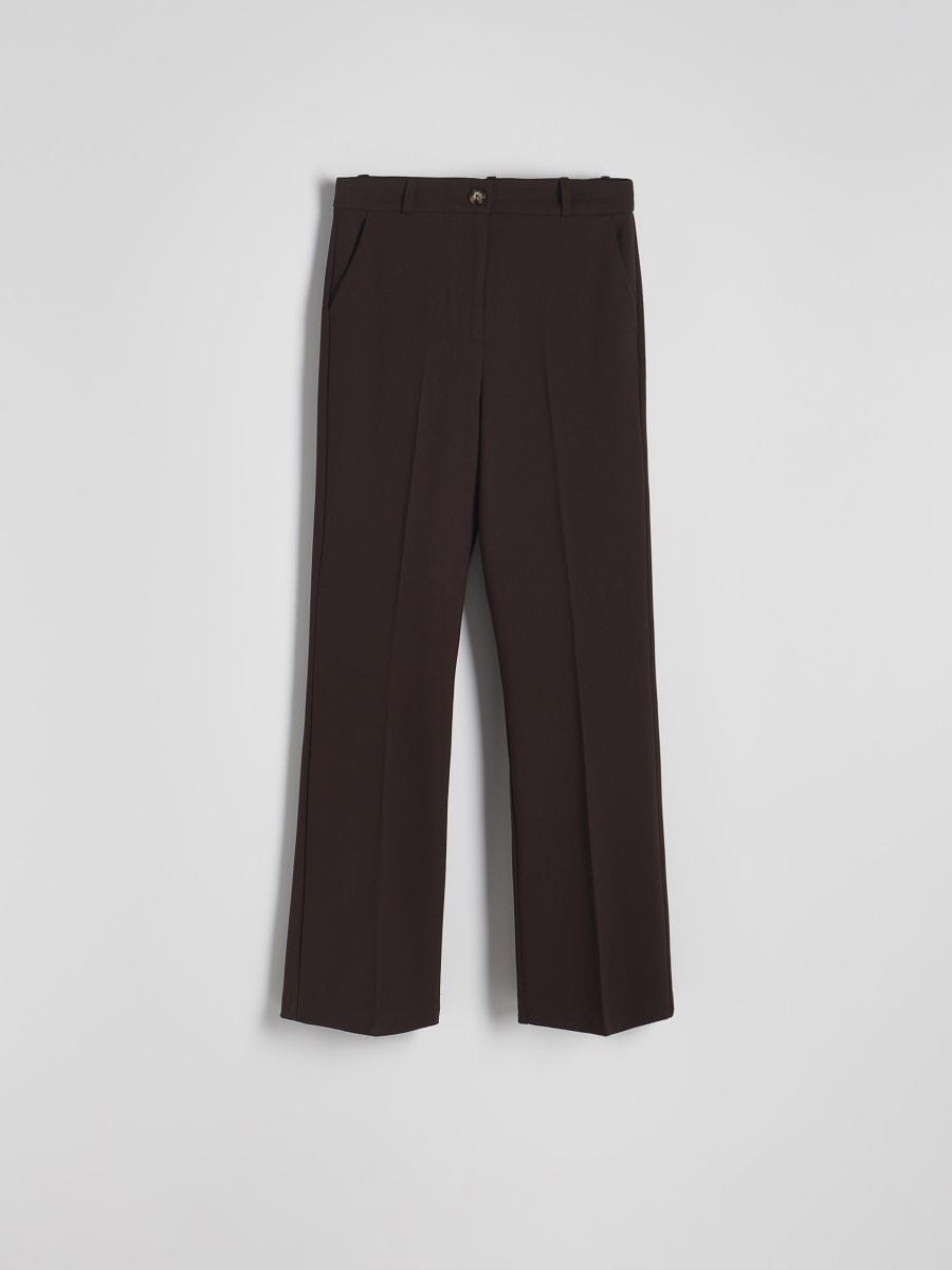 Flare trousers - dark brown - RESERVED - 4