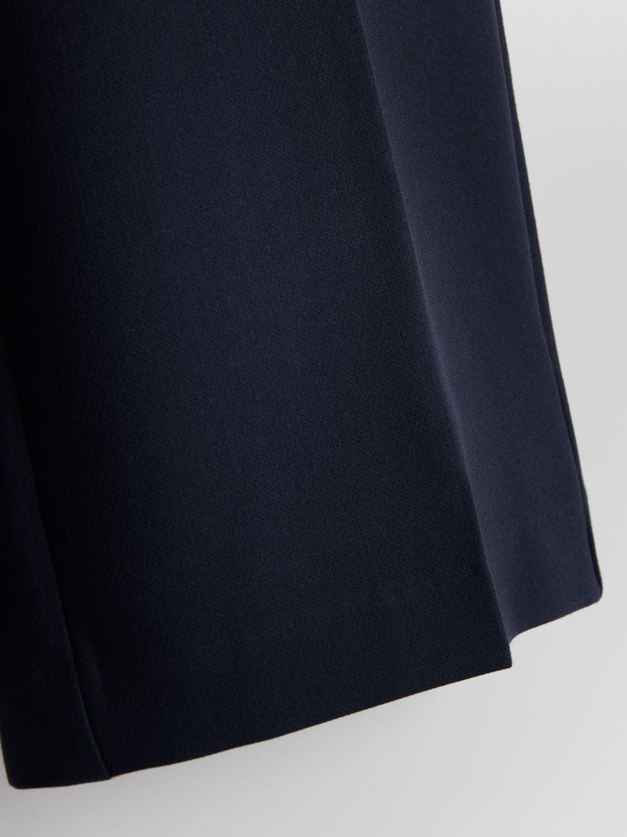 Wide leg trousers with decorative buttons - navy - RESERVED - 8