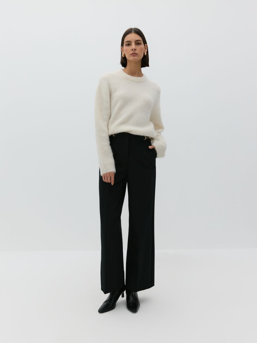 Wide trousers with crease - black - RESERVED - 2