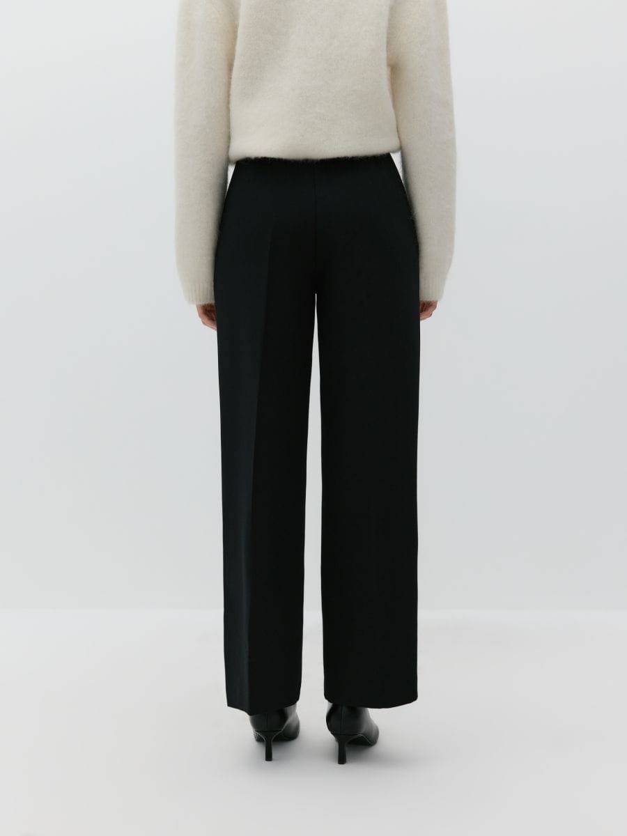 Wide trousers with crease - black - RESERVED - 3