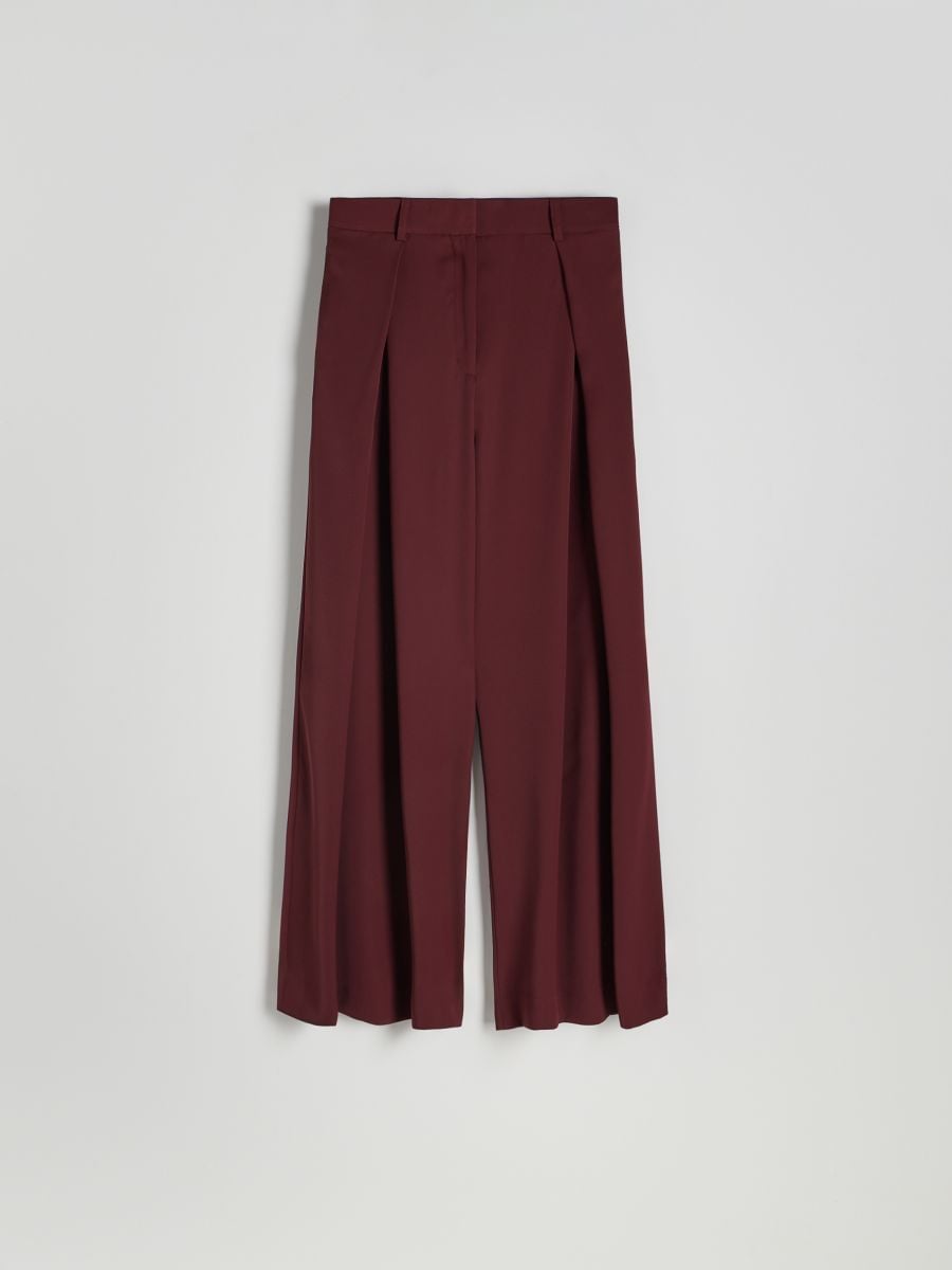 Trousers with pleats - burgundy - RESERVED - 5