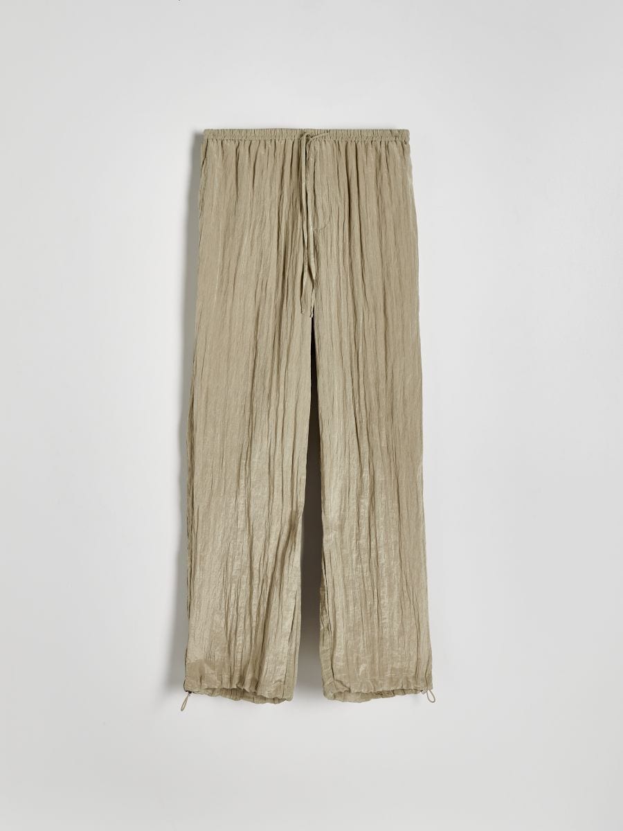Crease effect trousers - beige - RESERVED - 4