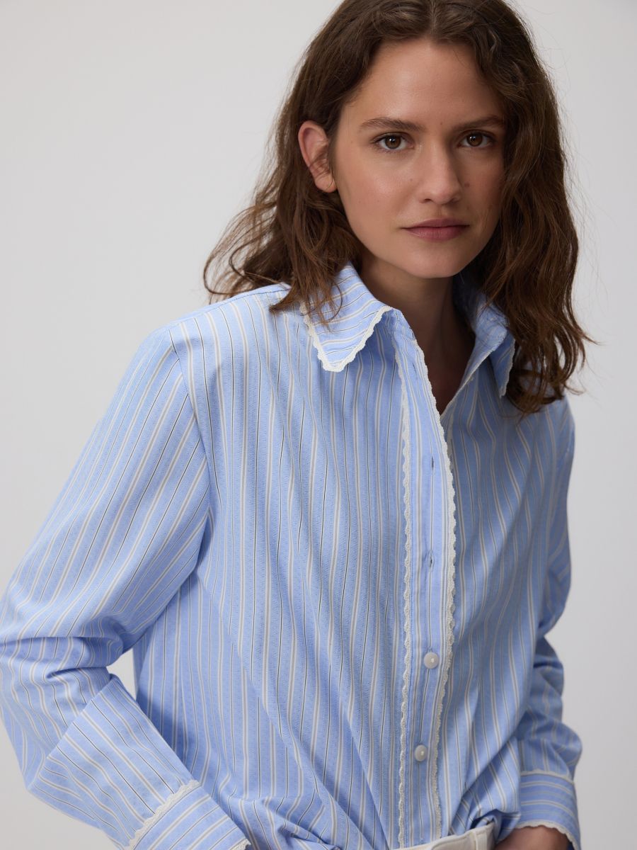 Blouse with decorative inserts - multicolor - RESERVED - 3