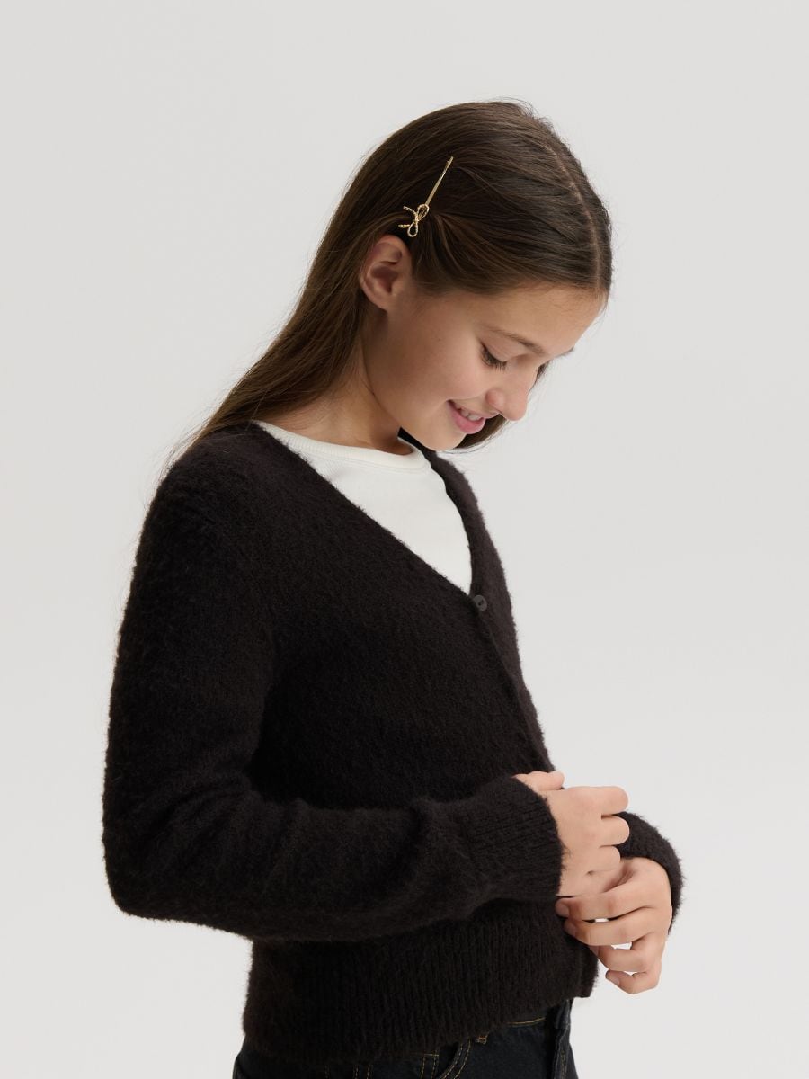 Knit cardigan - dusty brown - RESERVED