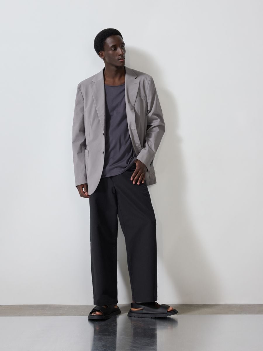 Regular fit blazer - light grey - RESERVED - 6