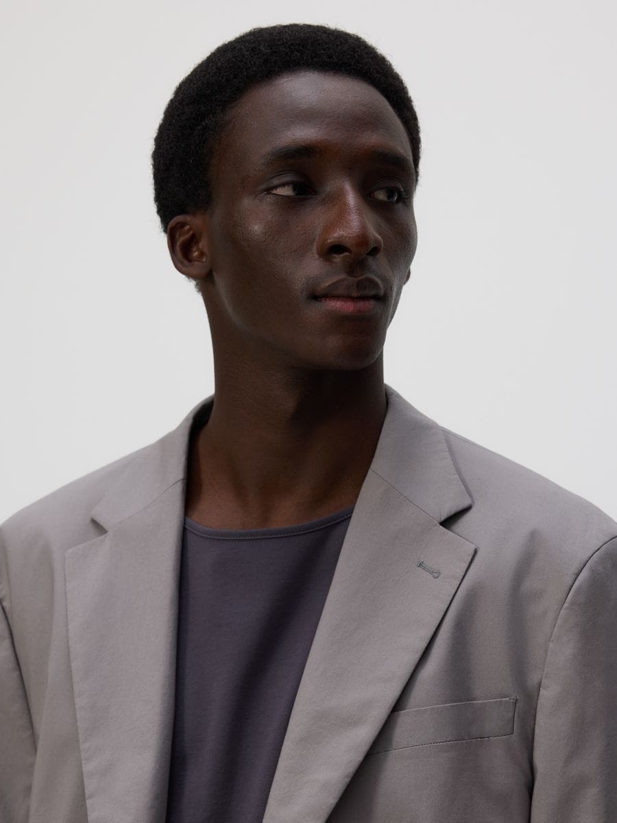 Regular fit blazer - light grey - RESERVED - 7