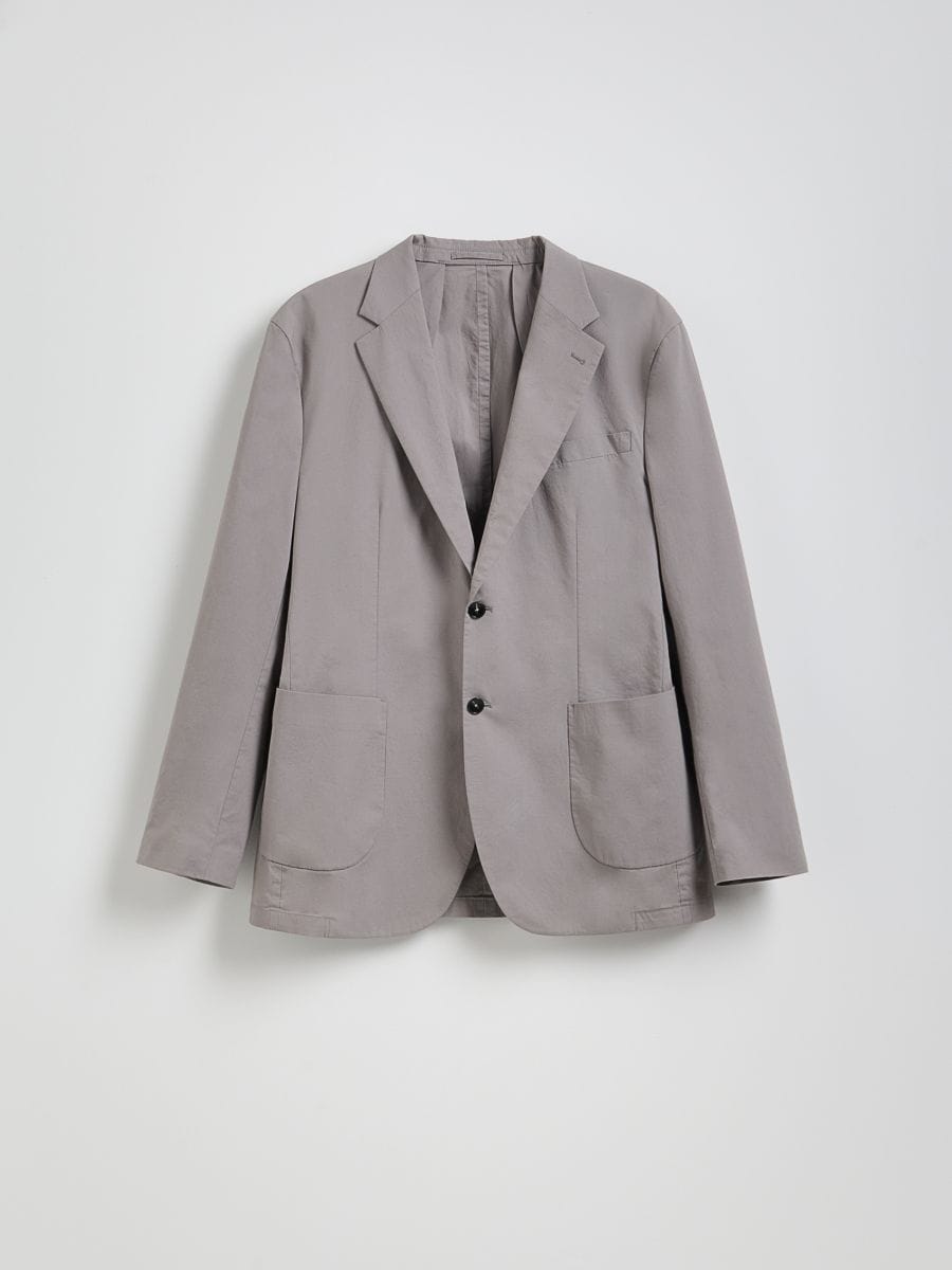 Regular fit blazer - light grey - RESERVED - 8